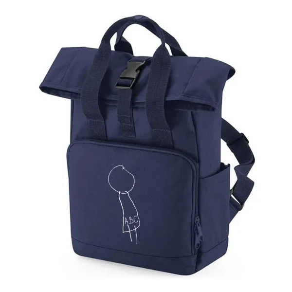 Recycled rucksack in airforce blue